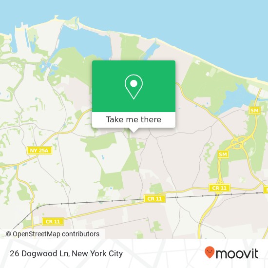 Mapa de 26 Dogwood Ln, Northport, NY 11768
