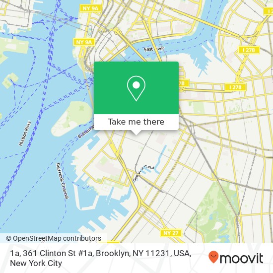 Mapa de 1a, 361 Clinton St #1a, Brooklyn, NY 11231, USA