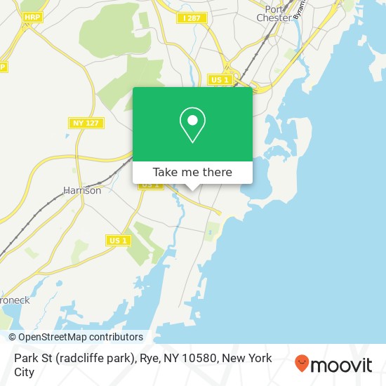 Mapa de Park St (radcliffe park), Rye, NY 10580