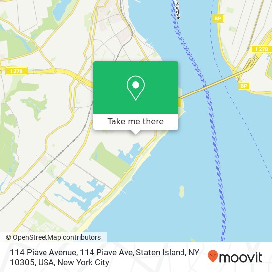 Mapa de 114 Piave Avenue, 114 Piave Ave, Staten Island, NY 10305, USA