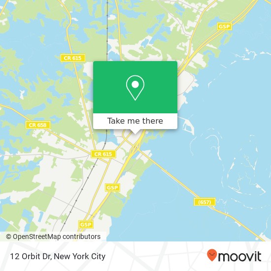 Mapa de 12 Orbit Dr, Cape May Court House, NJ 08210