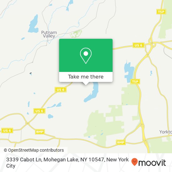 3339 Cabot Ln, Mohegan Lake, NY 10547 map