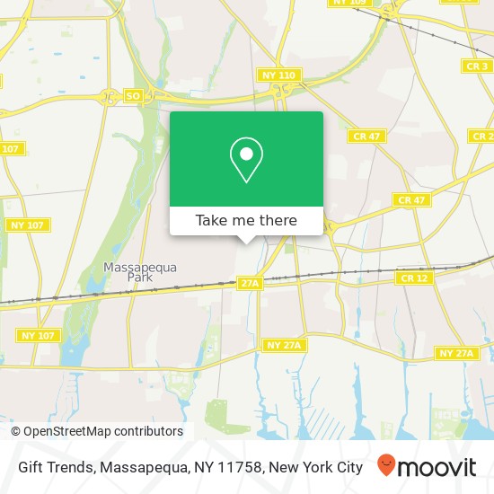 Mapa de Gift Trends, Massapequa, NY 11758