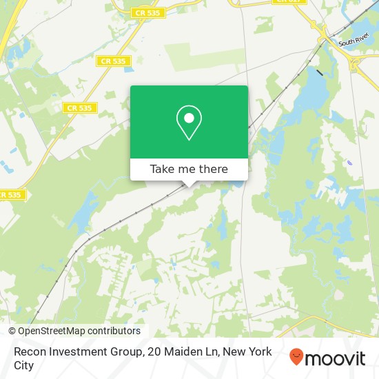 Mapa de Recon Investment Group, 20 Maiden Ln