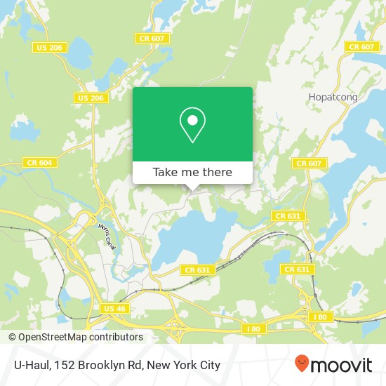 Mapa de U-Haul, 152 Brooklyn Rd