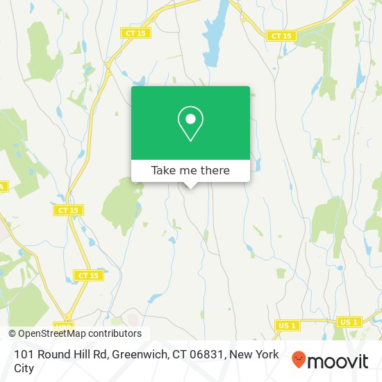 Mapa de 101 Round Hill Rd, Greenwich, CT 06831