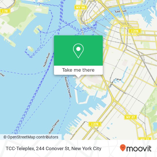 Mapa de TCC-Teleplex, 244 Conover St