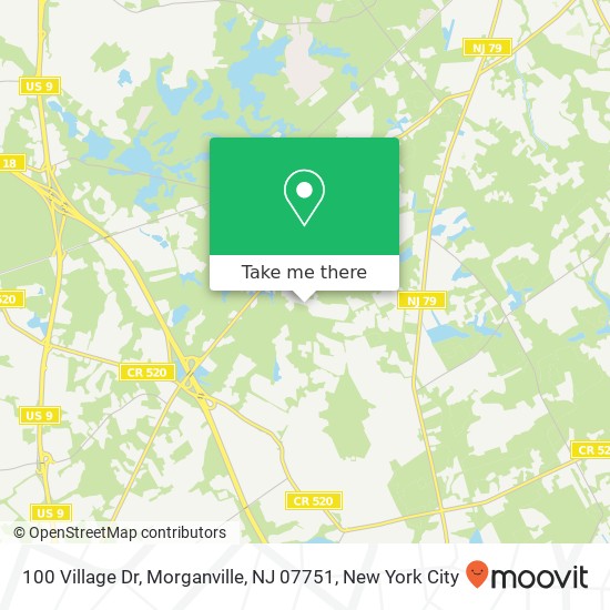 Mapa de 100 Village Dr, Morganville, NJ 07751