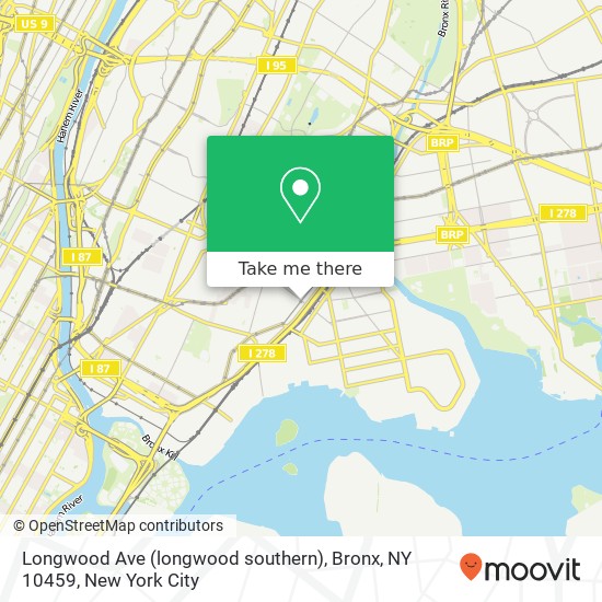 Longwood Ave (longwood southern), Bronx, NY 10459 map