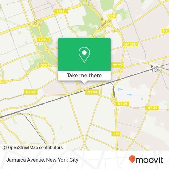 Mapa de Jamaica Avenue, Jamaica Ave, Queens, NY, USA