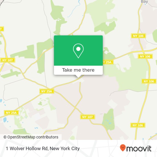 Mapa de 1 Wolver Hollow Rd, Glen Head, NY 11545