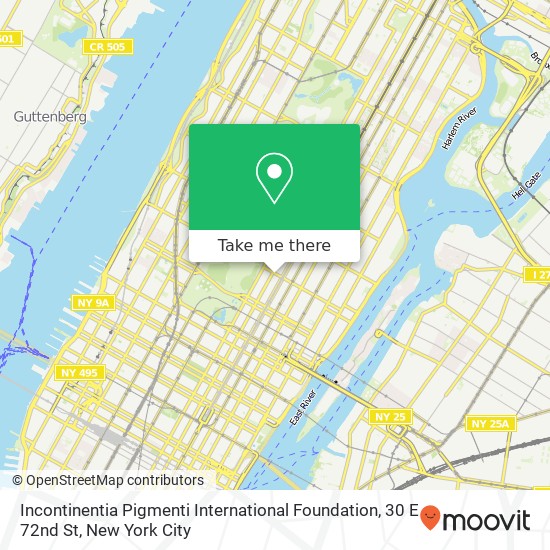 Incontinentia Pigmenti International Foundation, 30 E 72nd St map