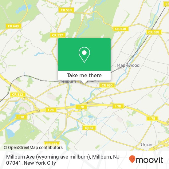 Millburn Ave (wyoming ave millburn), Millburn, NJ 07041 map