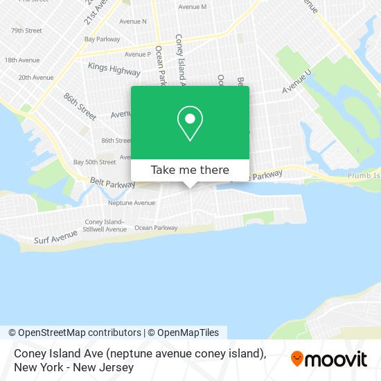 Coney Island Ave (neptune avenue coney island) map