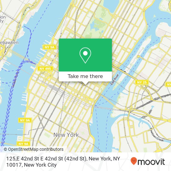 125,E 42nd St E 42nd St (42nd St), New York, NY 10017 map
