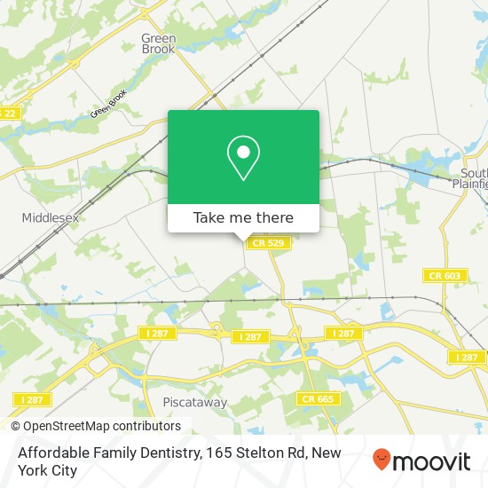 Mapa de Affordable Family Dentistry, 165 Stelton Rd