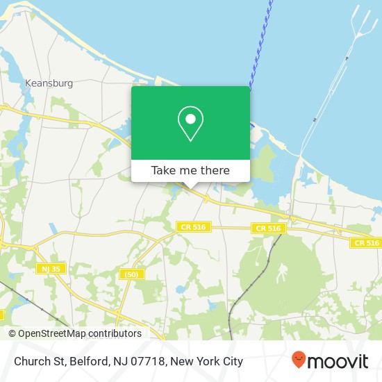 Mapa de Church St, Belford, NJ 07718