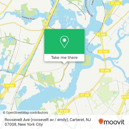 Roosevelt Ave (roosevelt av / emily), Carteret, NJ 07008 map