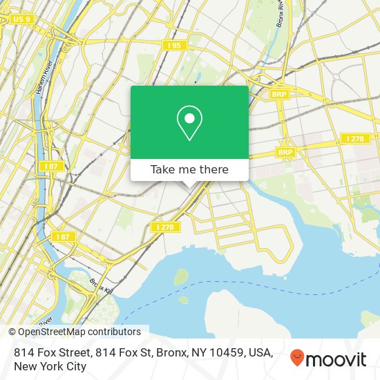814 Fox Street, 814 Fox St, Bronx, NY 10459, USA map