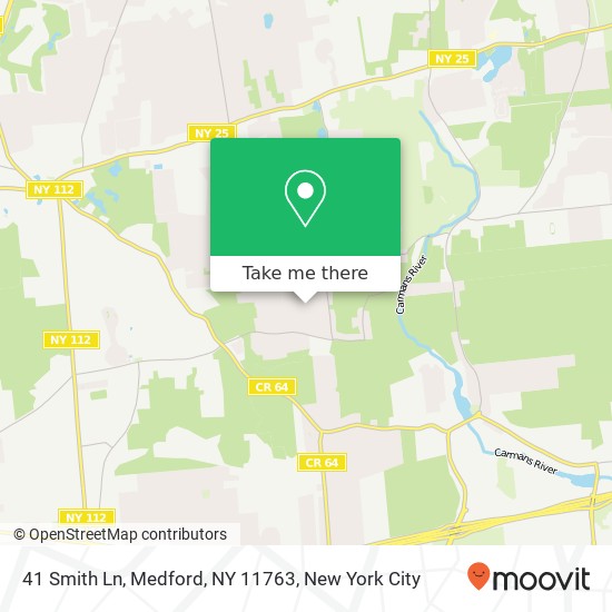 Mapa de 41 Smith Ln, Medford, NY 11763