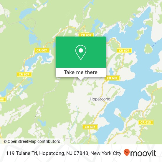 Mapa de 119 Tulane Trl, Hopatcong, NJ 07843