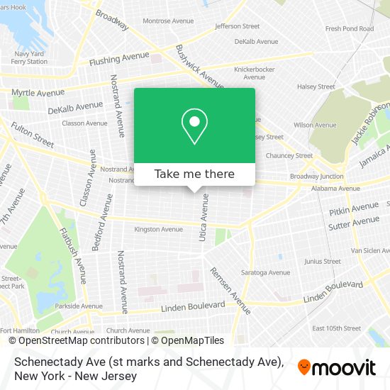 Schenectady Ave (st marks and Schenectady Ave) map