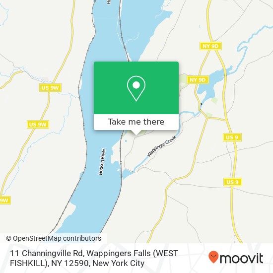 11 Channingville Rd, Wappingers Falls (WEST FISHKILL), NY 12590 map