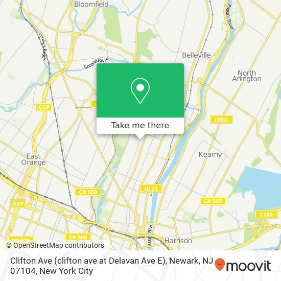 Clifton Ave (clifton ave at Delavan Ave E), Newark, NJ 07104 map