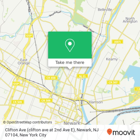 Clifton Ave (clifton ave at 2nd Ave E), Newark, NJ 07104 map