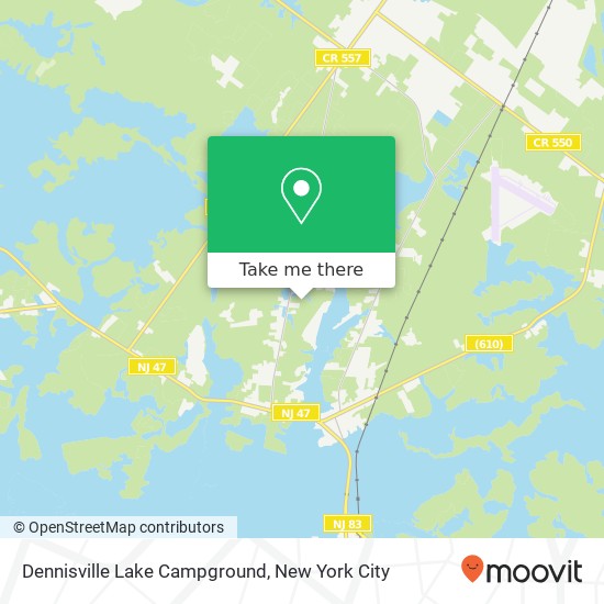 Mapa de Dennisville Lake Campground