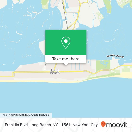 Mapa de Franklin Blvd, Long Beach, NY 11561
