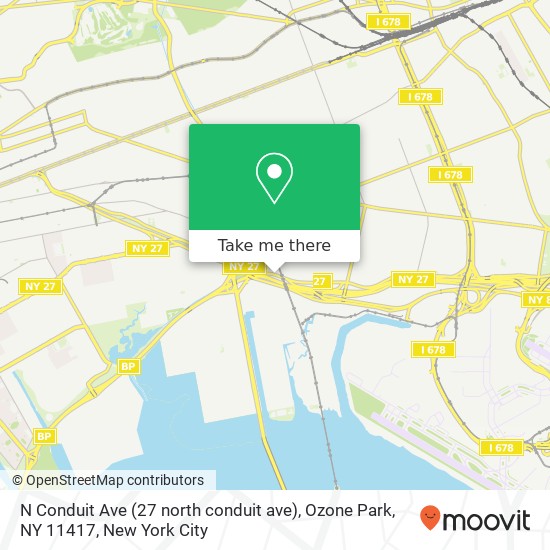 Mapa de N Conduit Ave (27 north conduit ave), Ozone Park, NY 11417