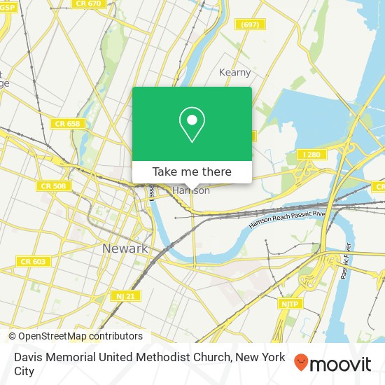 Mapa de Davis Memorial United Methodist Church