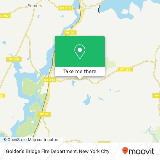 Golden's Bridge Fire Department map