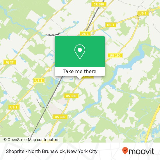 Mapa de Shoprite - North Brunswick