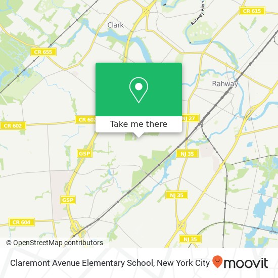 Claremont Avenue Elementary School map