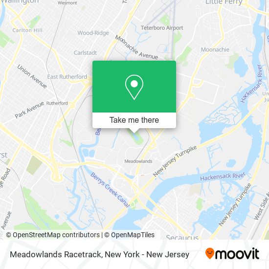 Mapa de Meadowlands Racetrack