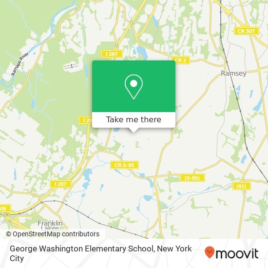 George Washington Elementary School map