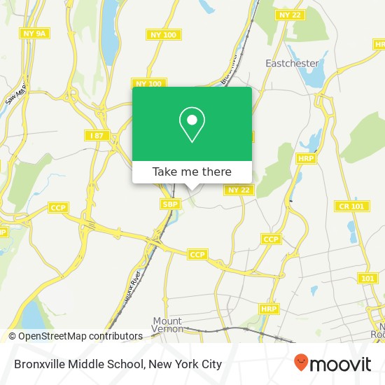 Bronxville Middle School map