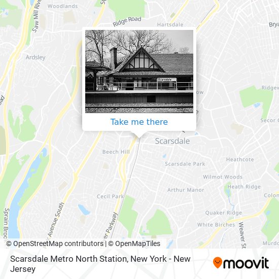 Scarsdale Metro North Station map