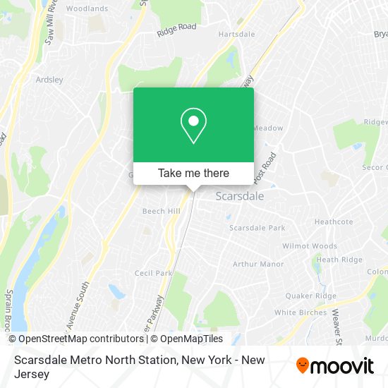 Mapa de Scarsdale Metro North Station