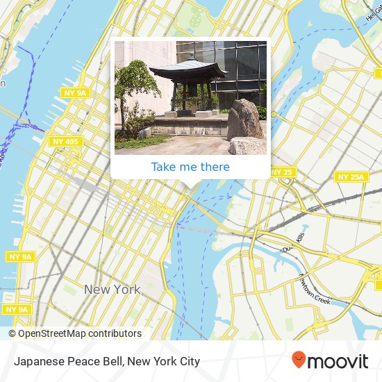 Mapa de Japanese Peace Bell