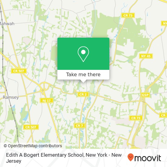Mapa de Edith A Bogert Elementary School