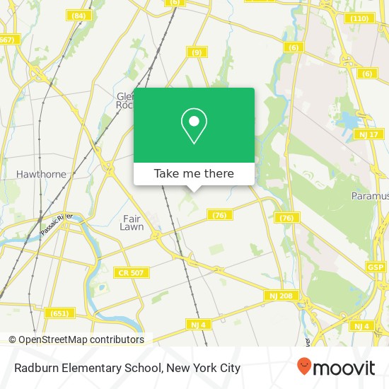 Mapa de Radburn Elementary School
