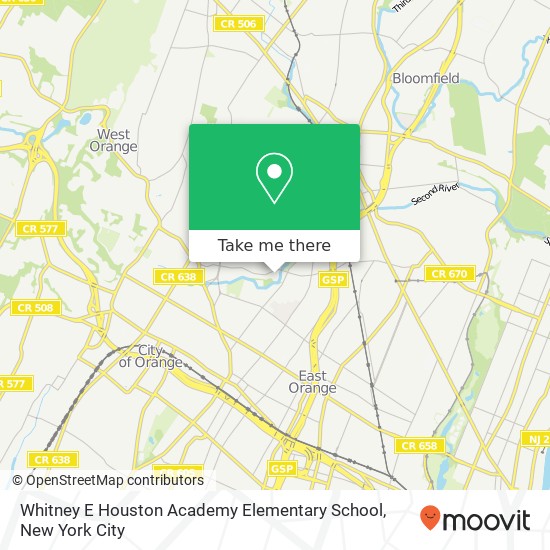 Mapa de Whitney E Houston Academy Elementary School