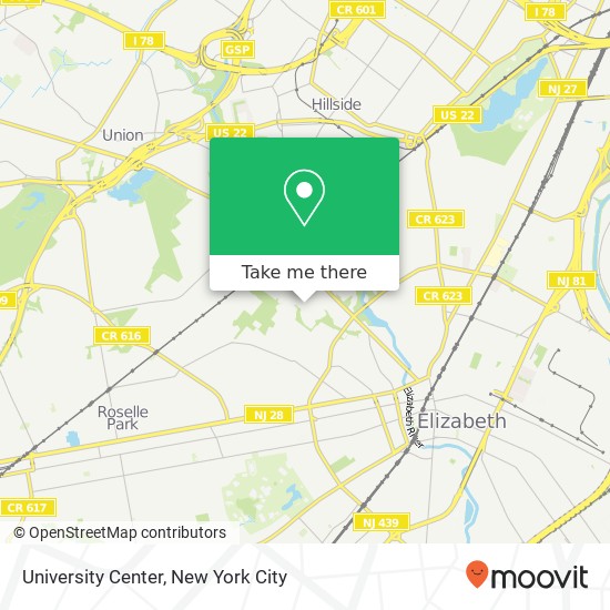 University Center map