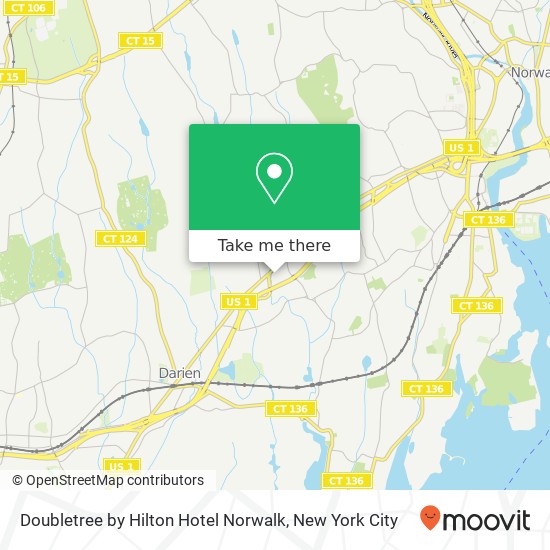 Doubletree by Hilton Hotel Norwalk map