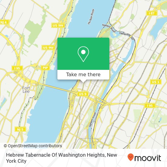 Mapa de Hebrew Tabernacle Of Washington Heights