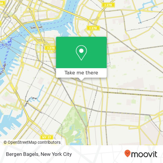 Bergen Bagels map