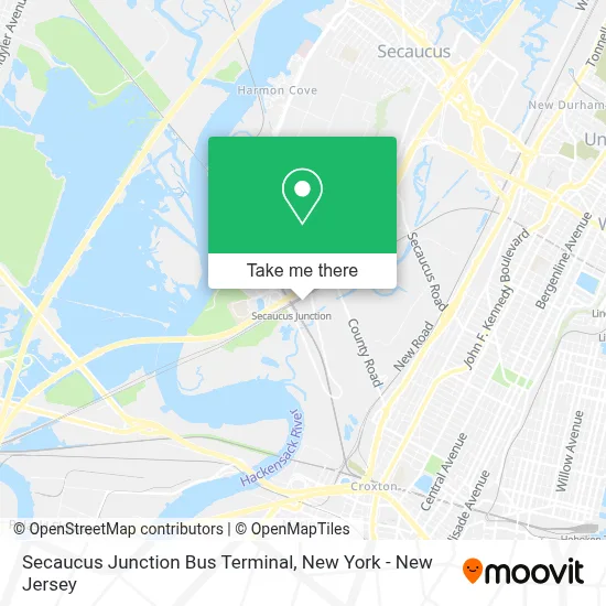 Secaucus Junction Bus Terminal map